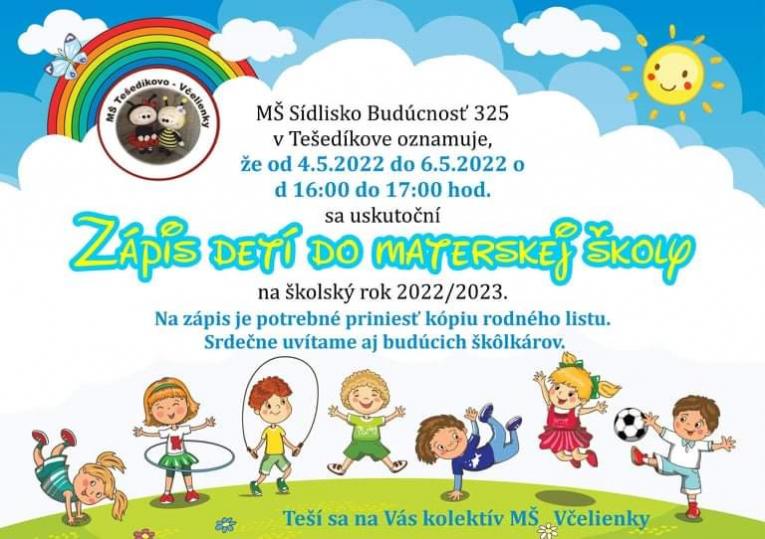 Zápis detí do Mš